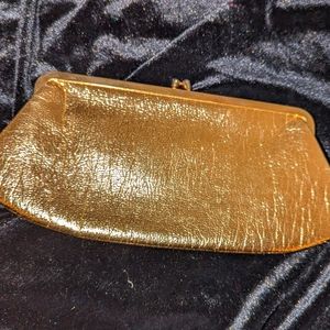 Gold glitter vintage clutch